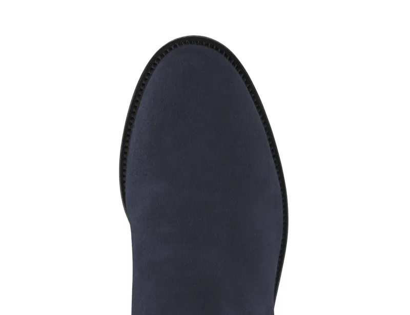 Fairfax and Favor Flat Regina Suede Narrow Fit Navy-5